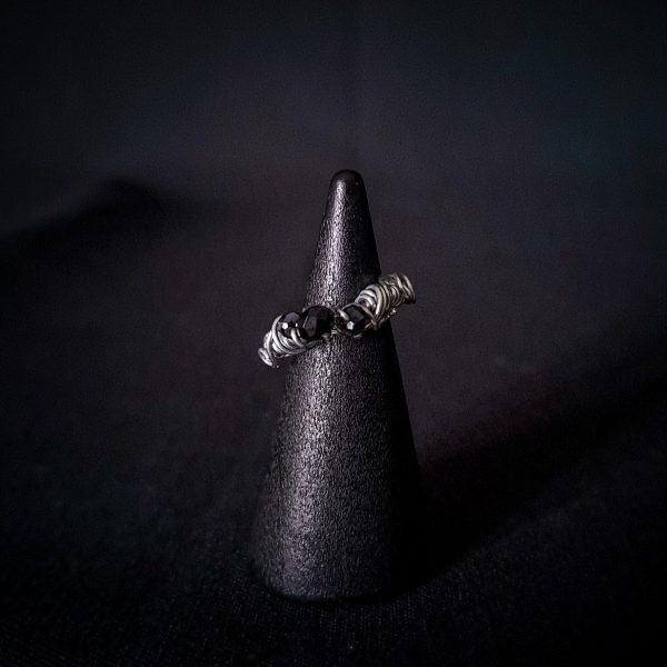Wire Wrapped Silver Ring - "Triple of the Night Wren" - Image 9