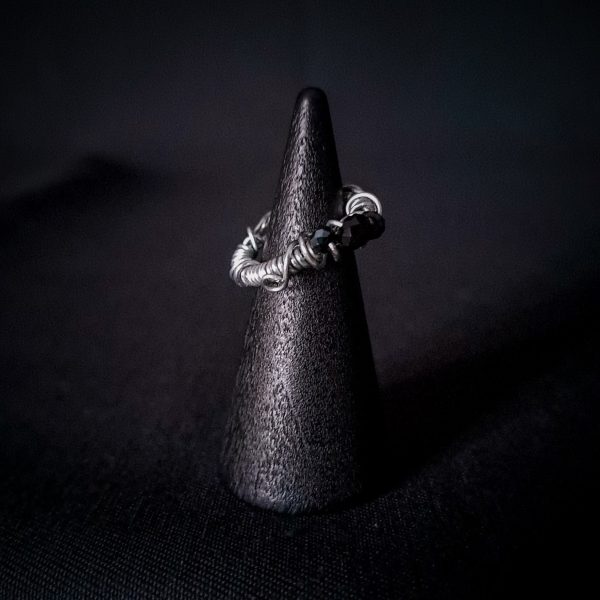 Wire Wrapped Silver Ring - "Triple of the Night Wren" - Image 11