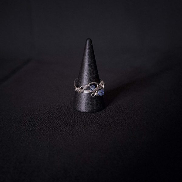 Silver Ring - Light Blue Crystals - Image 6