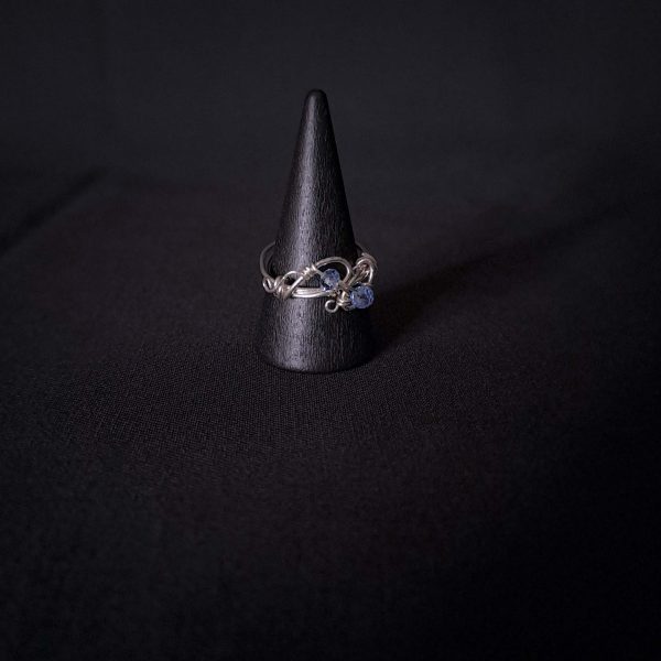 Silver Ring - Light Blue Crystals - Image 5