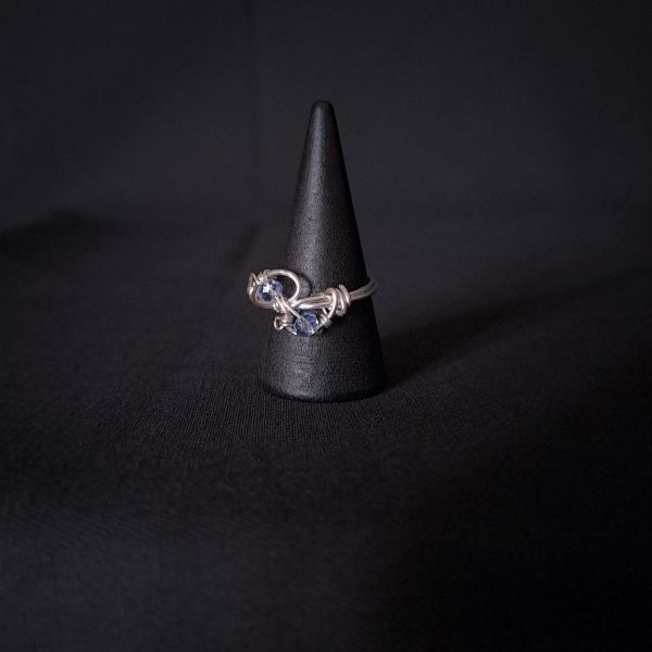 Silver Ring - Light Blue Crystals - Image 4