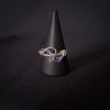 Silver Ring - Light Blue Crystals - Image 2