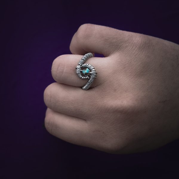 Tentacle Ring - Faceted Crystal Bead - Image 2